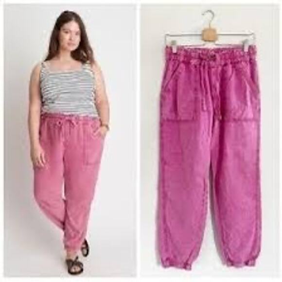 Anthropologie XS Anthropologie Rhys Utility Jogger Hot Pink Pants - Picture 1 of 7